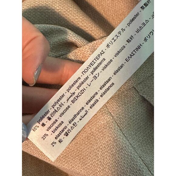 ZARA beige straight legs flat front pants size 2 - Picture 4 of 11